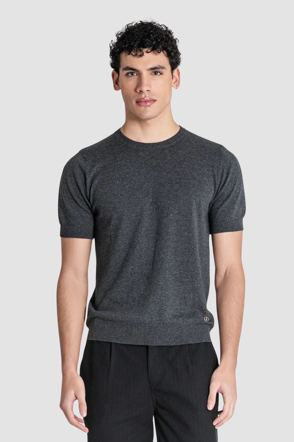 T-shirt de Malha Gianni Kavanagh Cinza
