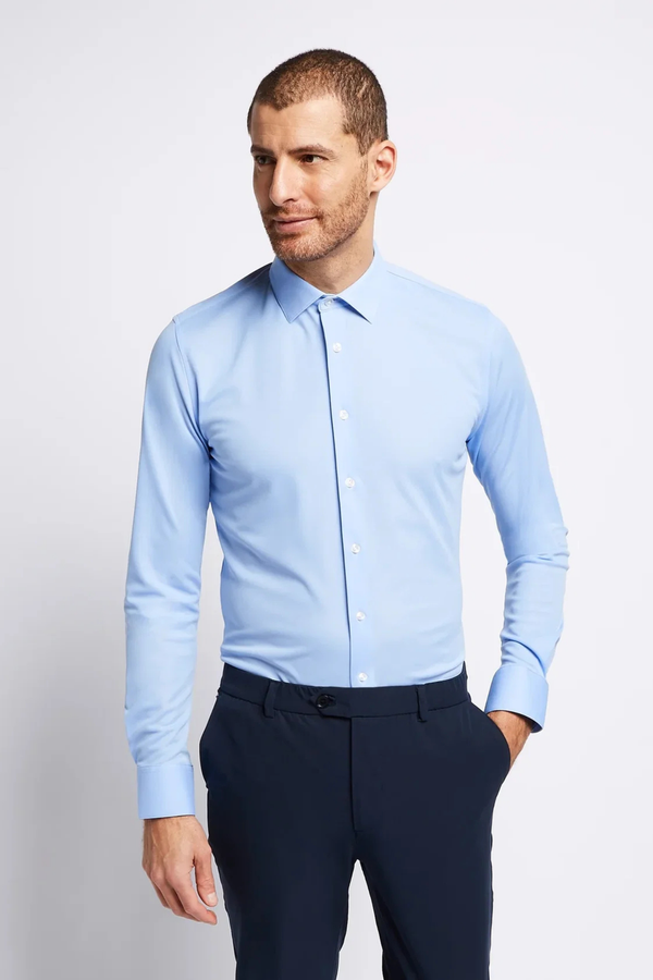 Camisa Azul Tecido Técnico