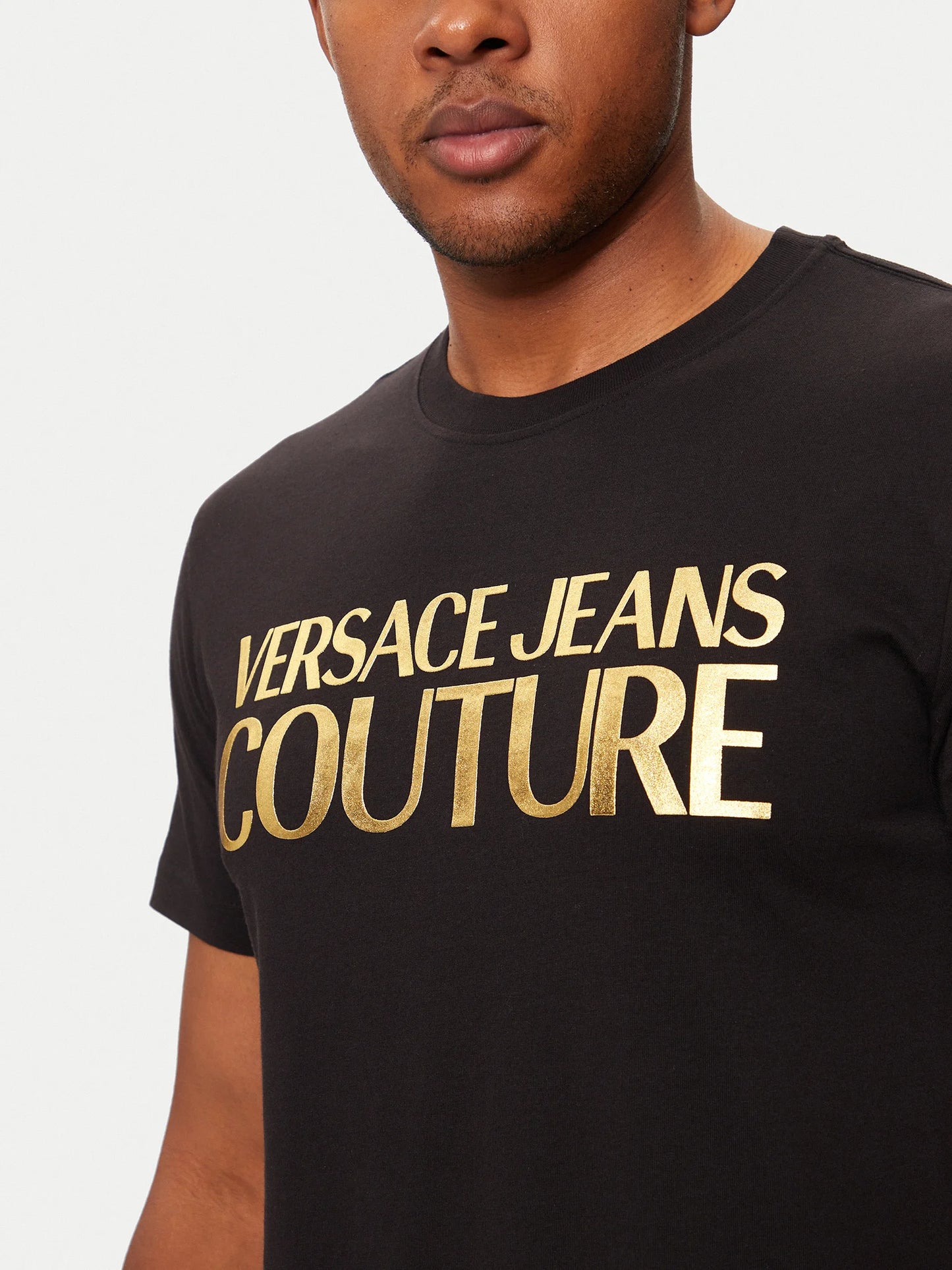 T-shirt Versace Jeans Couture Preto 77GAHT05 G89 FW24