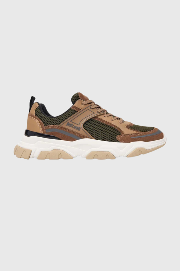 Sapatilhas Verdes e Camel Just Cavalli SS26