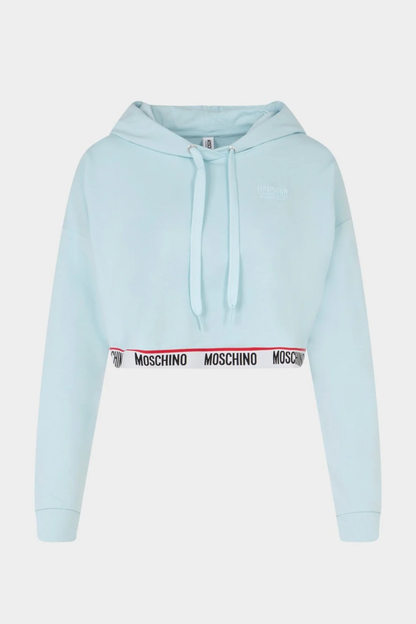 Hoodie Croped Moschino Azul 1707 FW24 MULHER