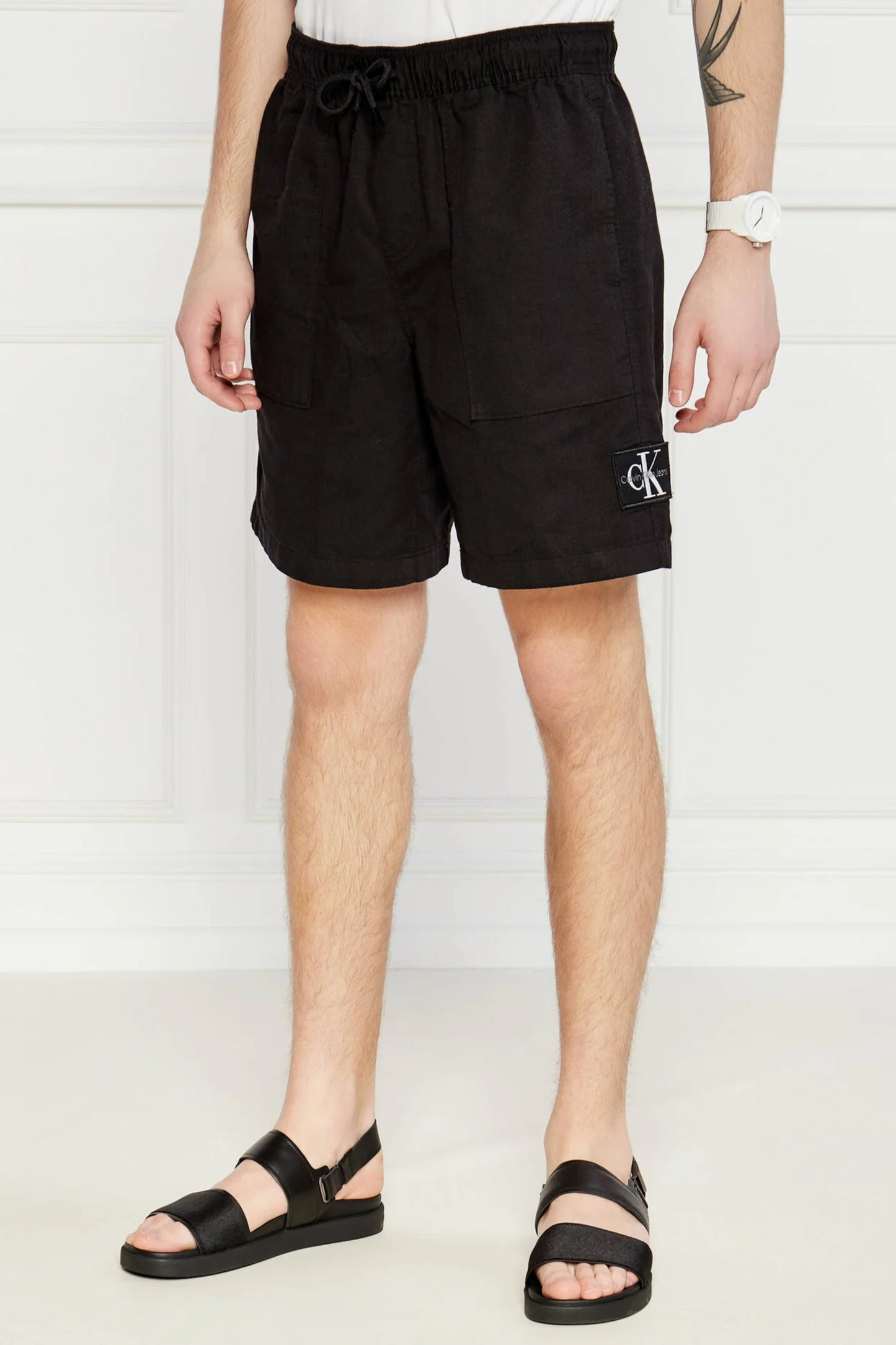 Calção Linho Preto Calvin Klein SS24