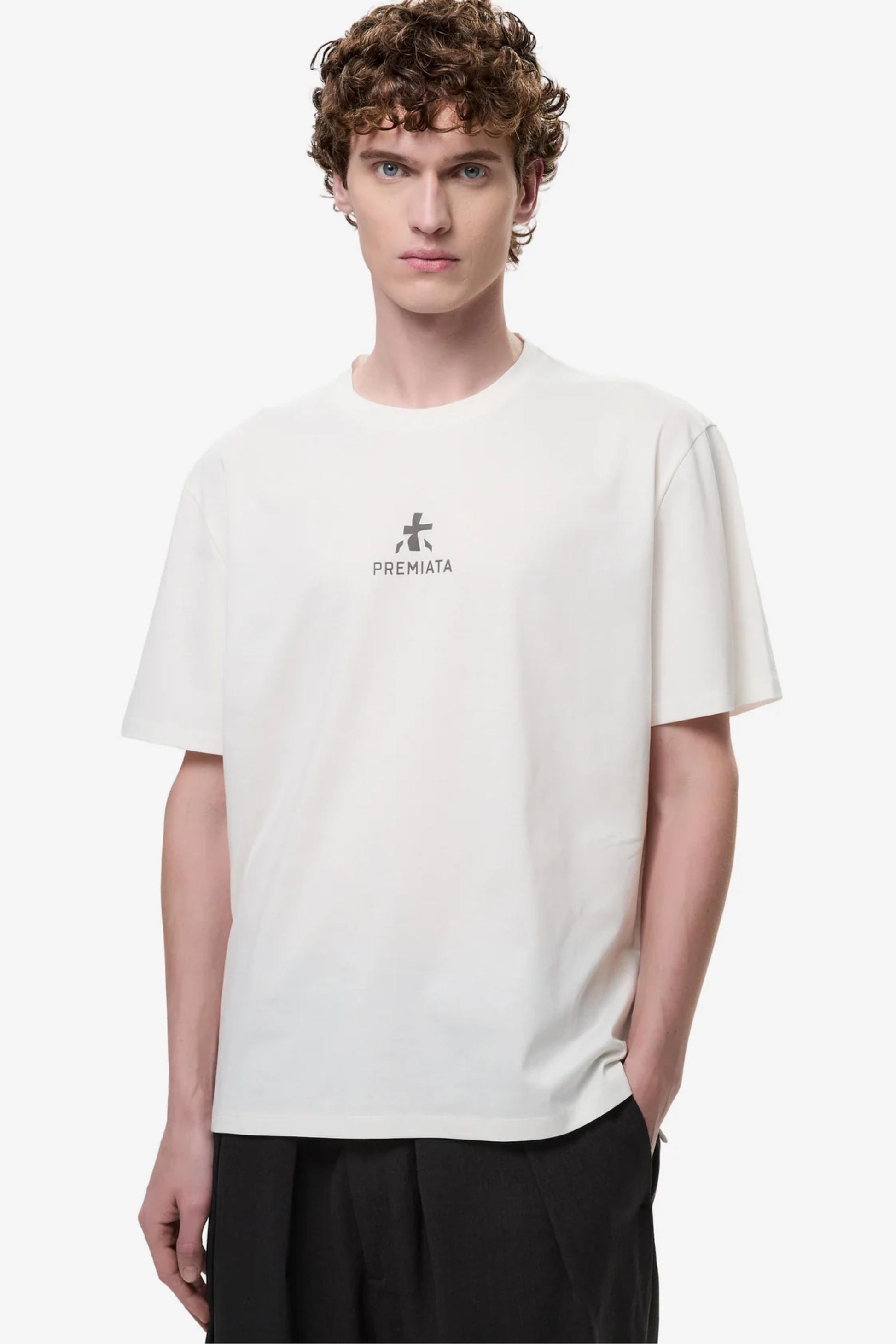 T-shirt Branca com Logo Premiata