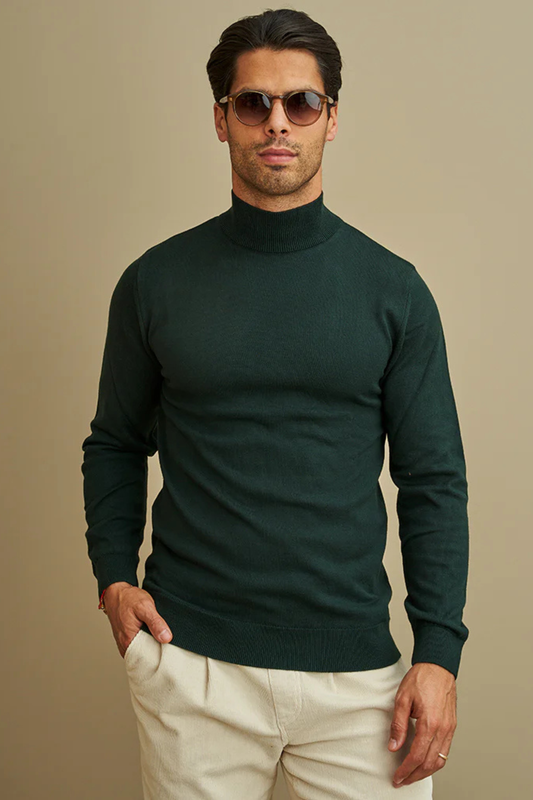 Camisola de Meia Gola Verde Zolf FW-25