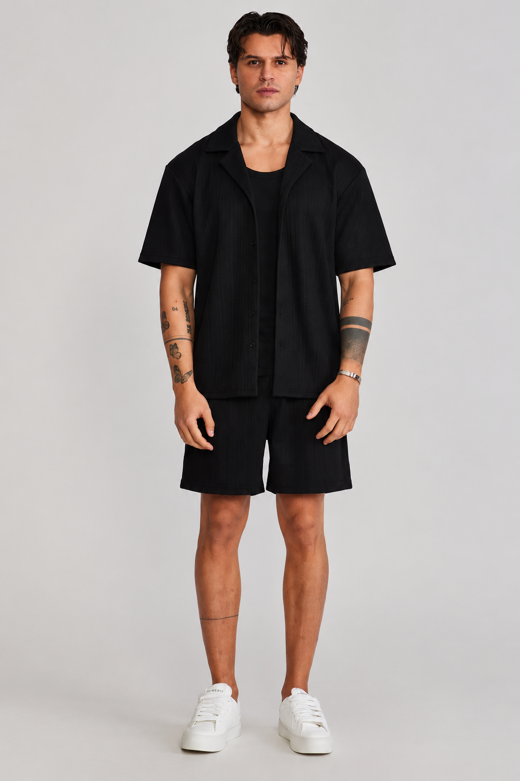 Conjunto SikSilk Preto Texturado Ovelha Negra Premium