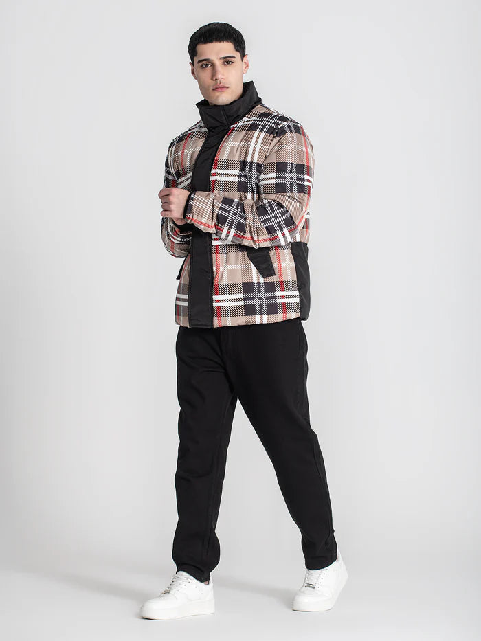 Casaco Padrão Bege e Preto Gianni Kavanagh FW25