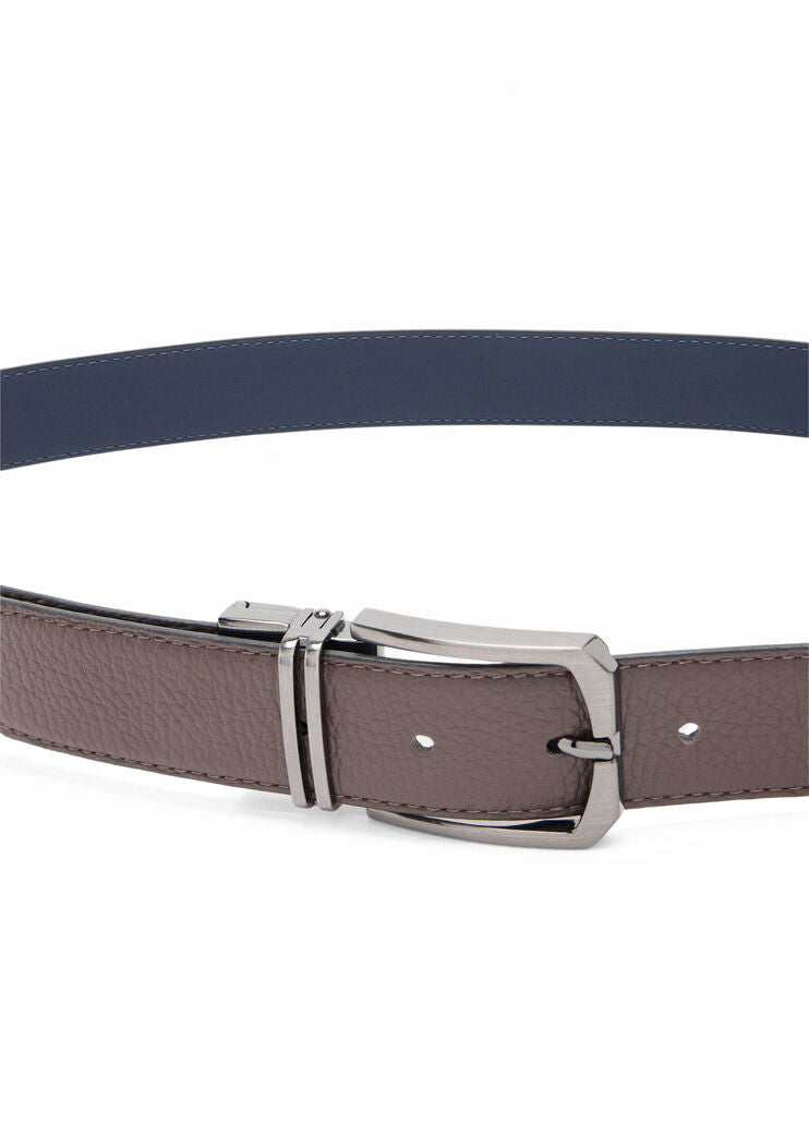 Cinto Reversivel em Pele Castanho e Azul Liu Jo FW25