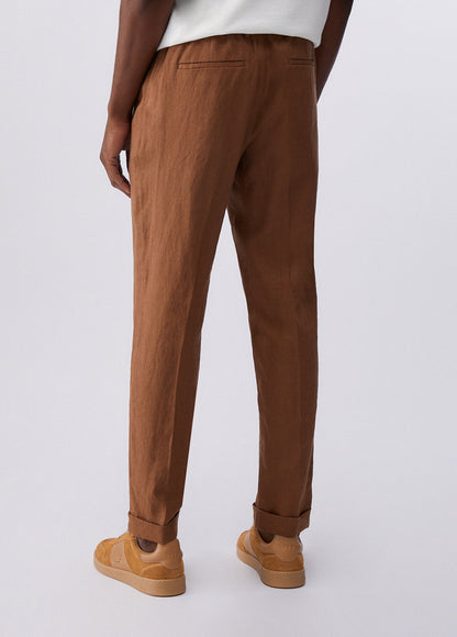 Calça 100% Linho Castanha LIU JO