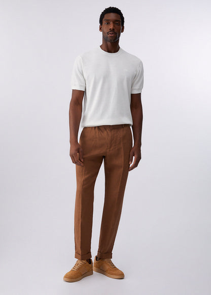 Calça 100% Linho Castanha LIU JO
