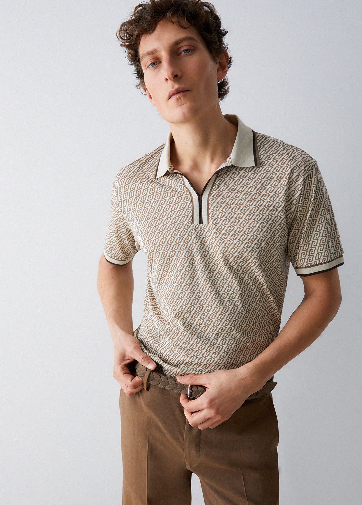 Polo Padrão Castanho Liu Jo SS26