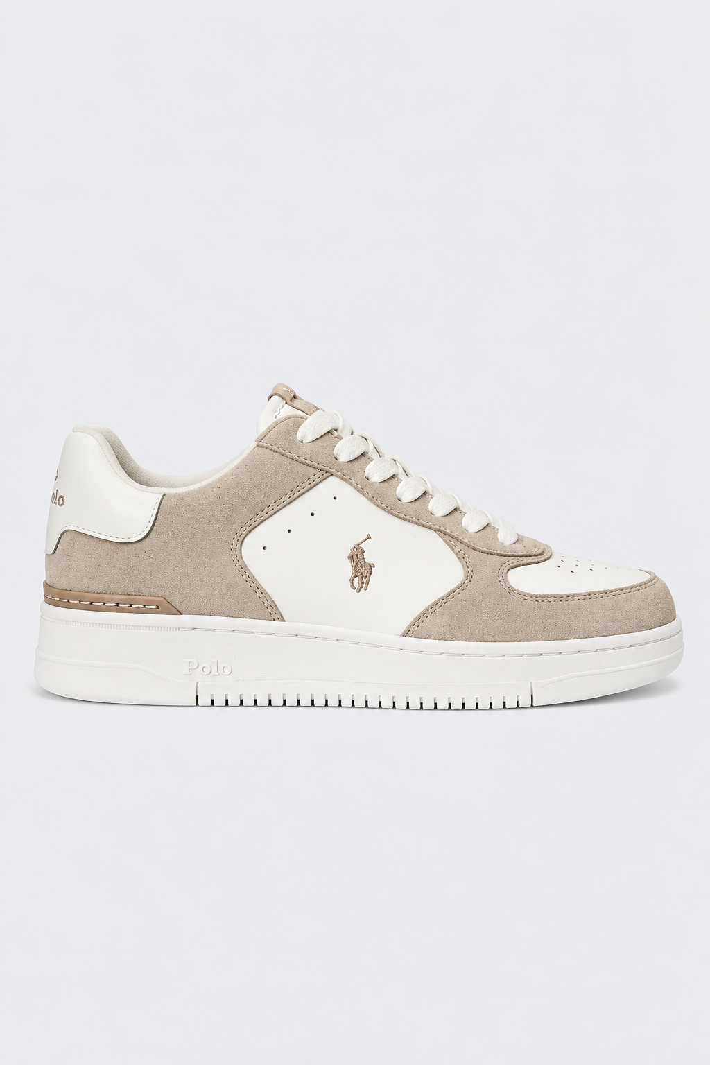 Sapatilhas Ralph Lauren Beges e Brancas Ralph Lauren