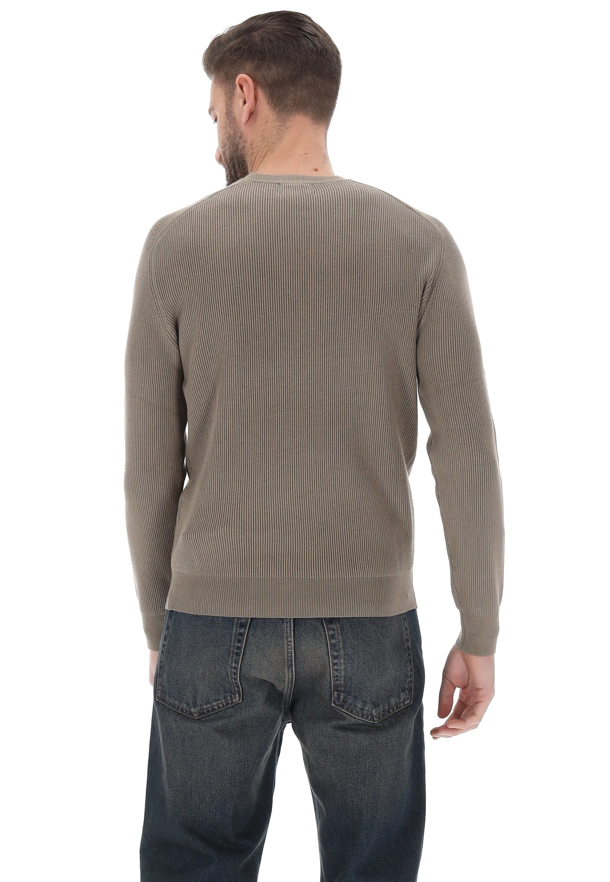 Camisola de Malha Canelada Gianni Lupo Camel Gianni Lupo