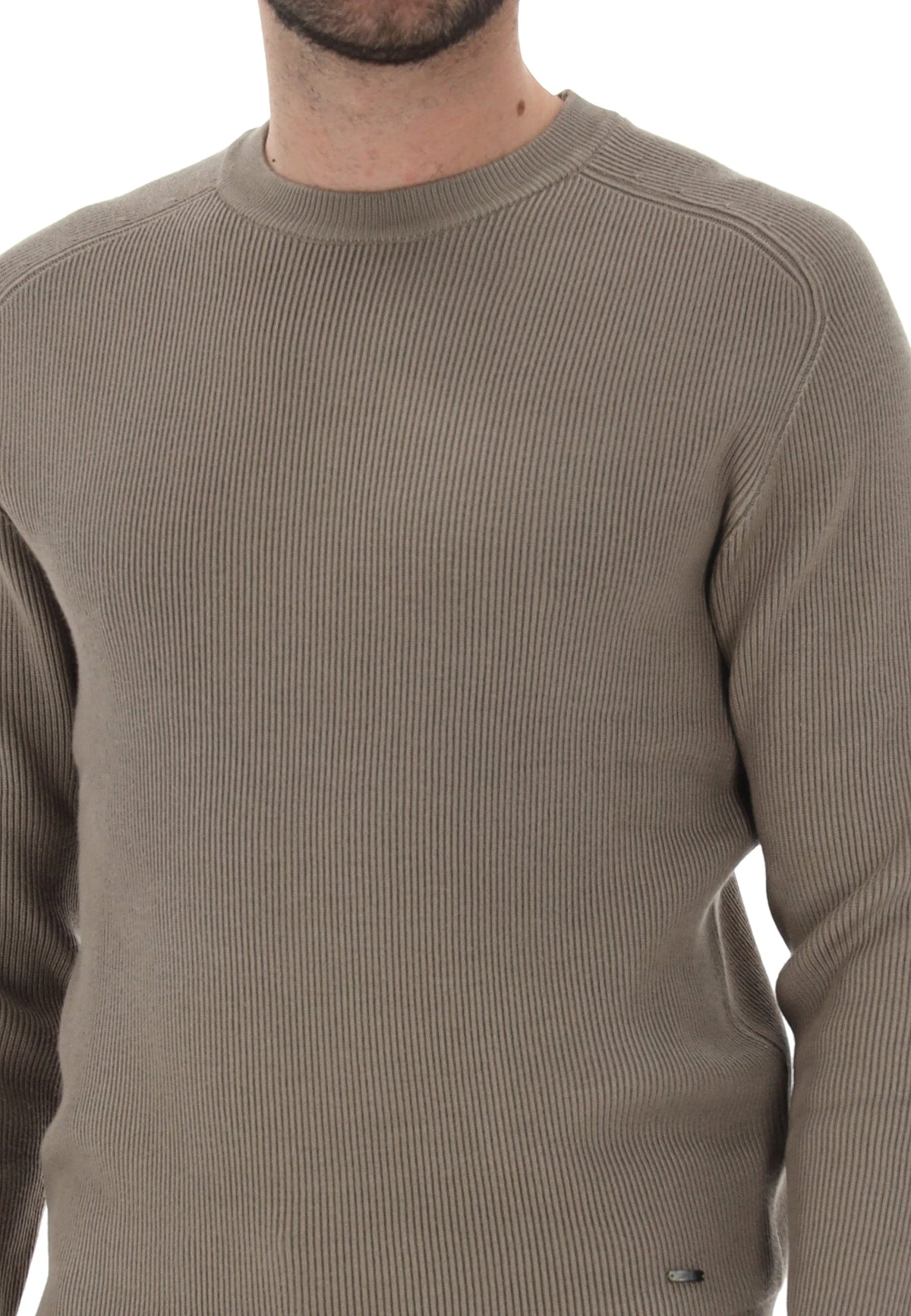 Camisola de Malha Canelada Gianni Lupo Camel Gianni Lupo