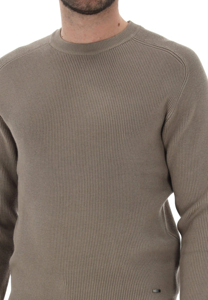Camisola de Malha Canelada Gianni Lupo Camel Gianni Lupo