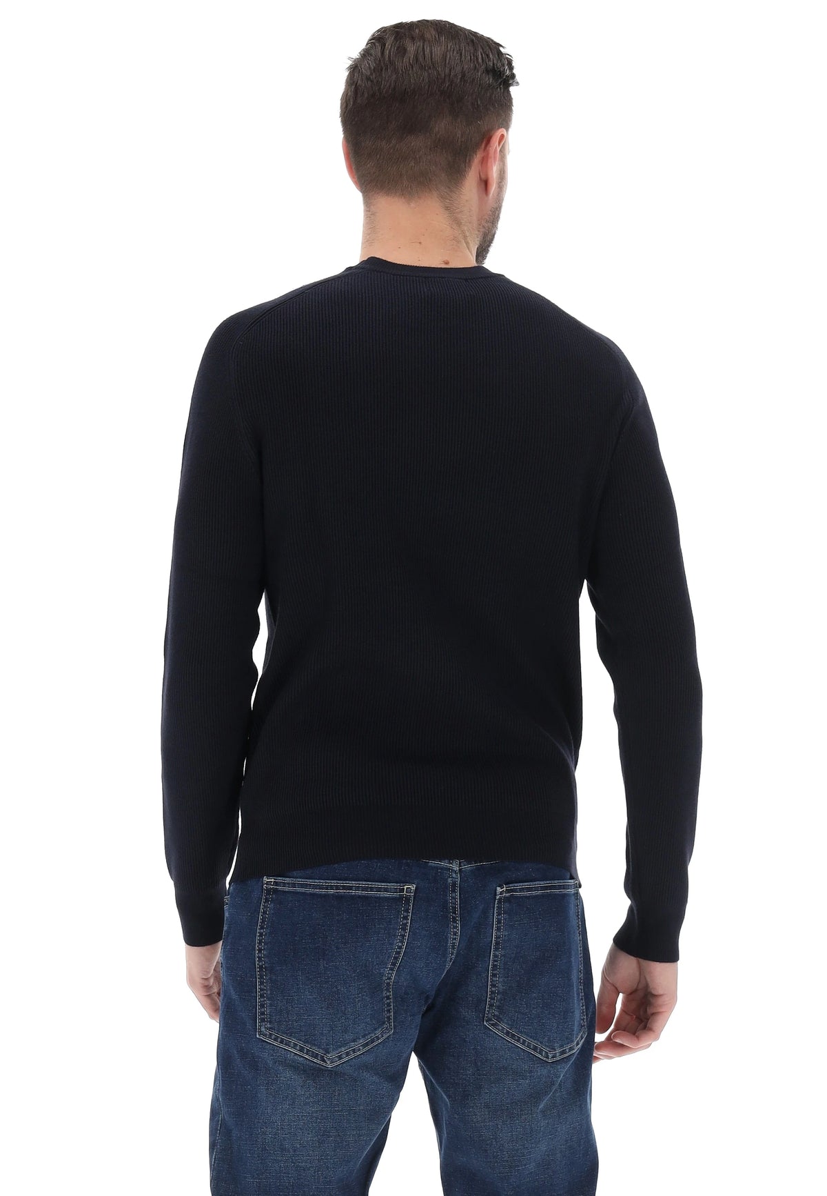 Camisola de Malha Canelada Gianni Lupo Azul Gianni Lupo