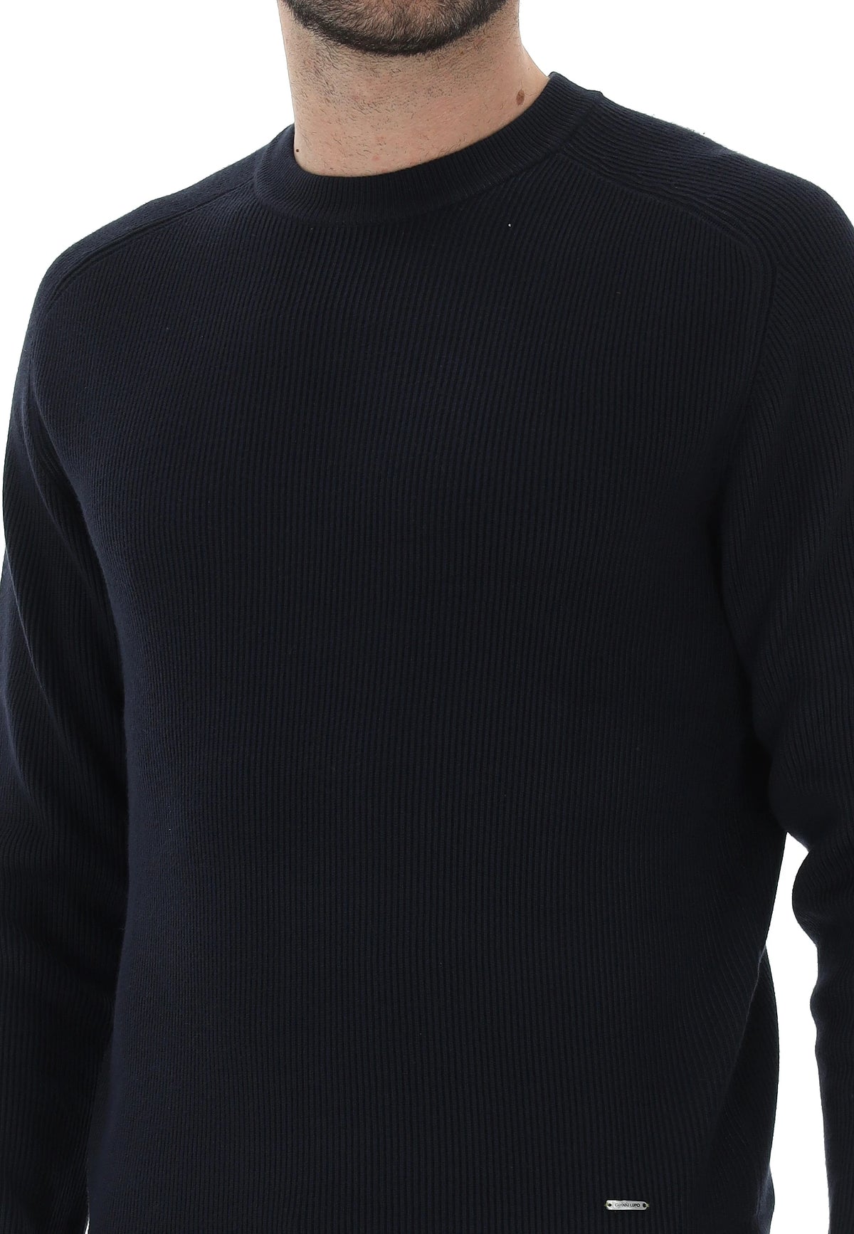Camisola de Malha Canelada Gianni Lupo Azul Gianni Lupo