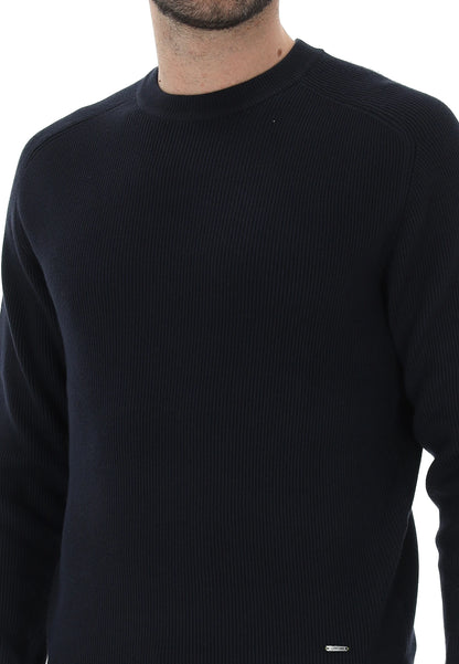 Camisola de Malha Canelada Gianni Lupo Azul Gianni Lupo