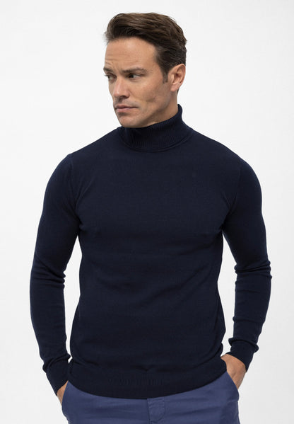 Camisola de Gola Alta Azul Gianni Lupo FW-25 Gianni Lupo