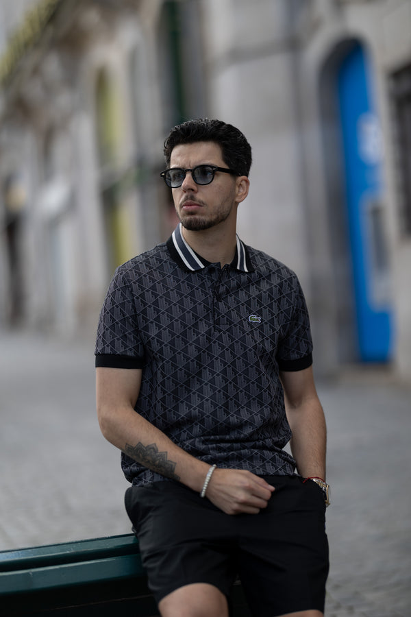 Polo Lacoste Preto SS25