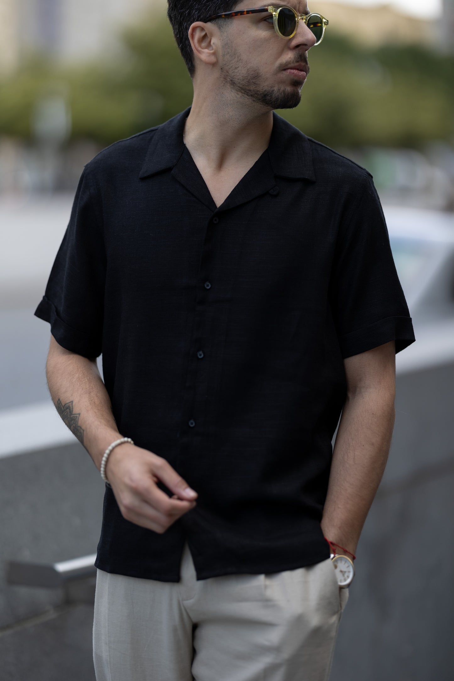 Camisa Manga Curta Preta Antony Morato SS26