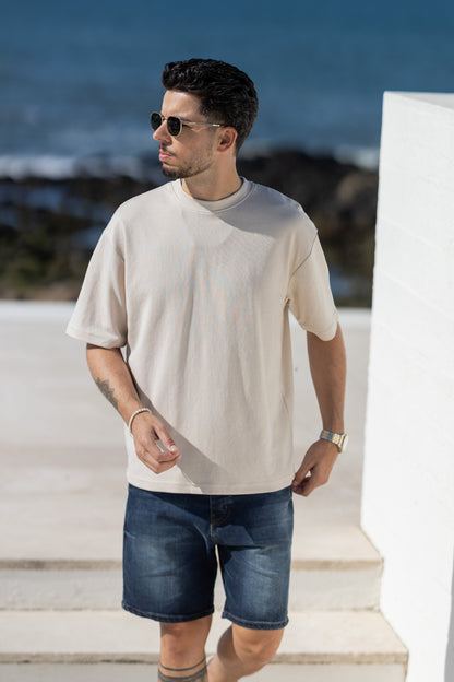 T-shirt Bege Selected SS25 Selected