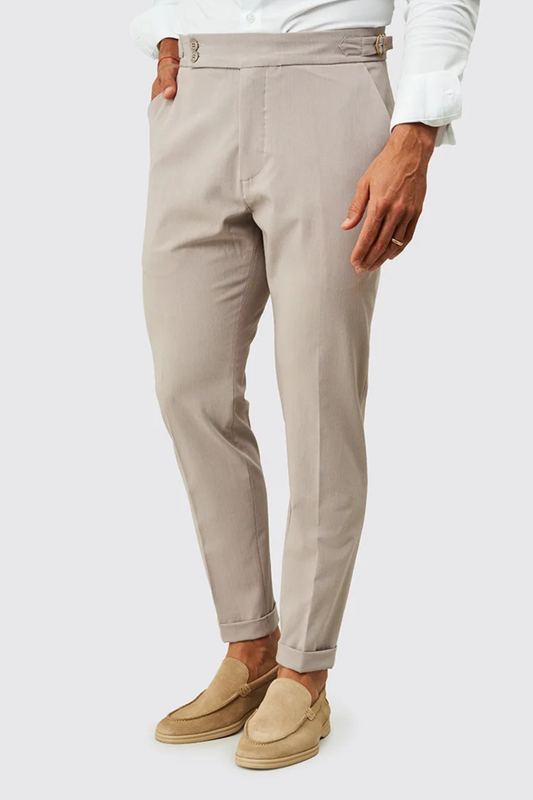 Calça clássica com fivela Bege Zolf SS26