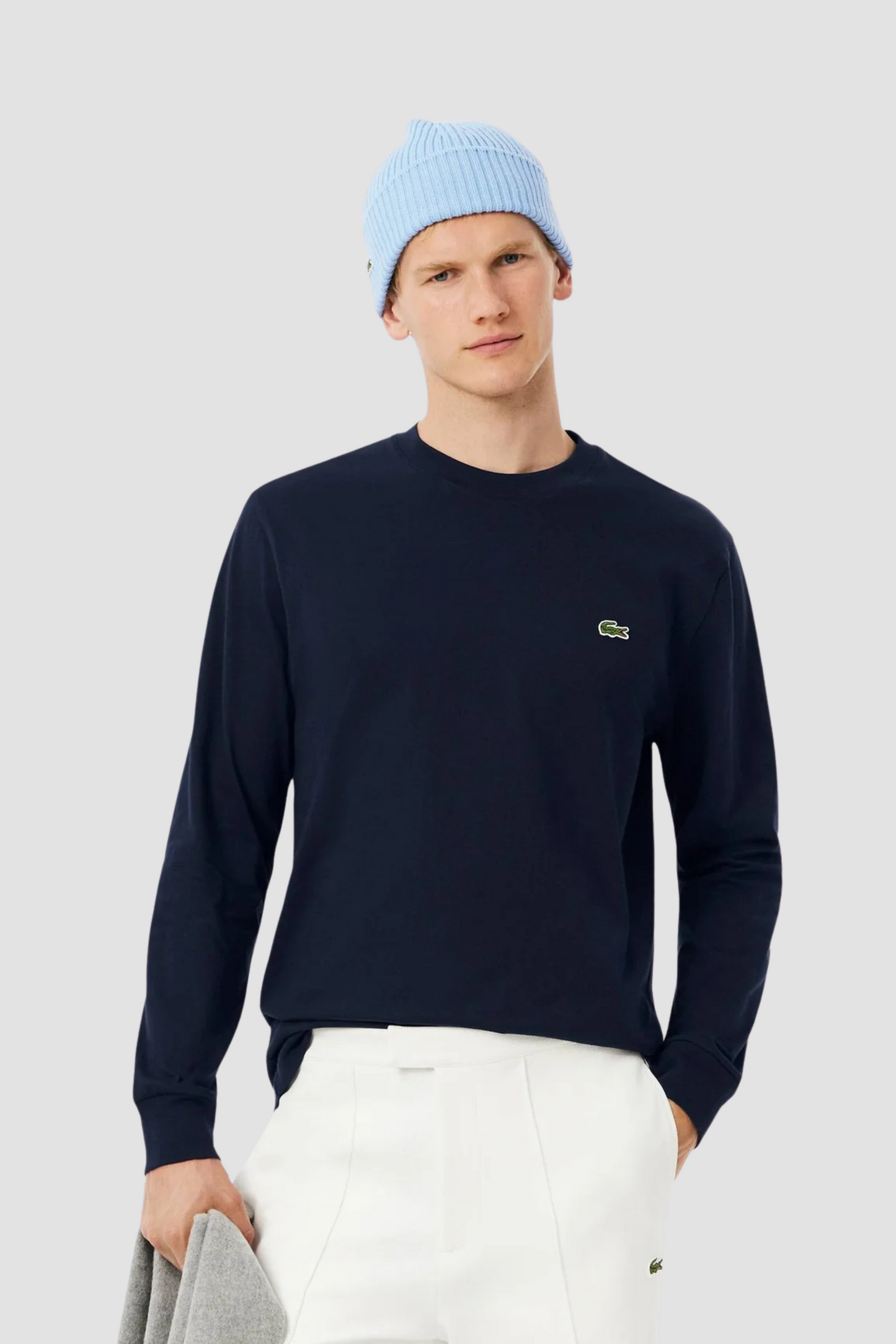 T-Shirt Manga Comprida Azul Lacoste FW25