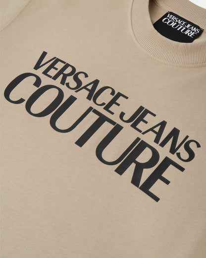 Sweatshirt Bege com Logótipo Versace Jeans Couture
