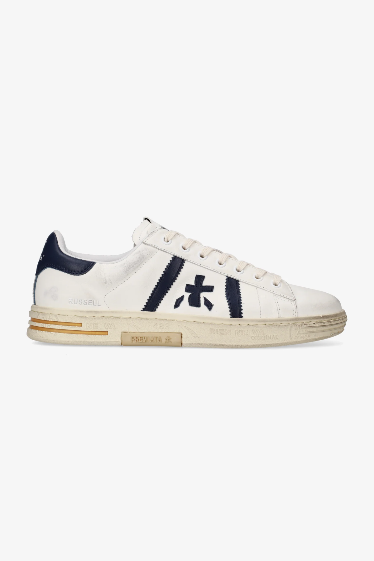 Sapatilhas Premiata Brancas e Azuis - Russell 8028 Premiata
