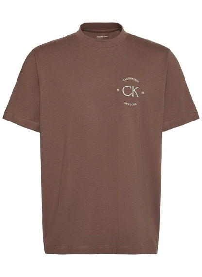 T-shirt Castanha Estampada Calvin Klein