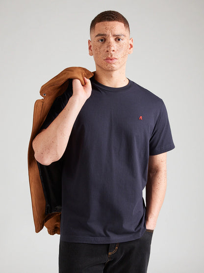 T-shirt Replay Azul-Marinho com Logótipo Bordado Replay