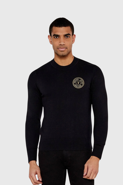 Camisola de Malha Preta Versace Jeans Couture SS26 Versace Jeans Couture