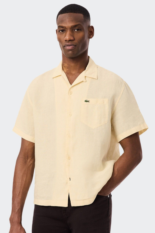 Camisa de Linho Bege Lacoste SS26