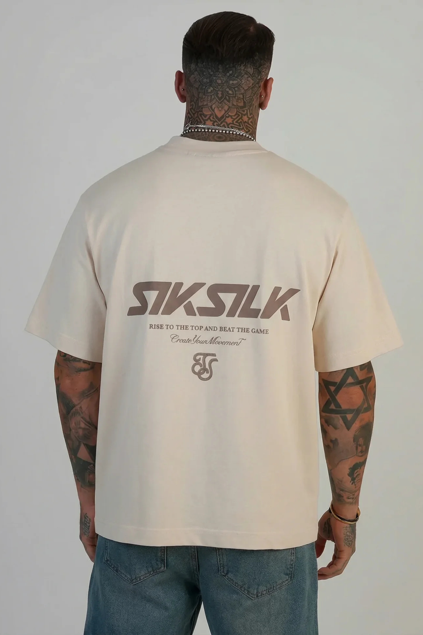 T-shirt Bege Estampada SikSilk