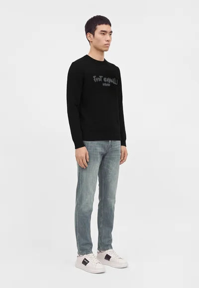 Camisola de Malha com Logotipo Just Cavalli Preto Just Cavalli