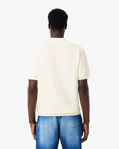 Polo Malha Texturizado Branco Lacoste