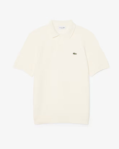 Polo Malha Texturizado Branco Lacoste