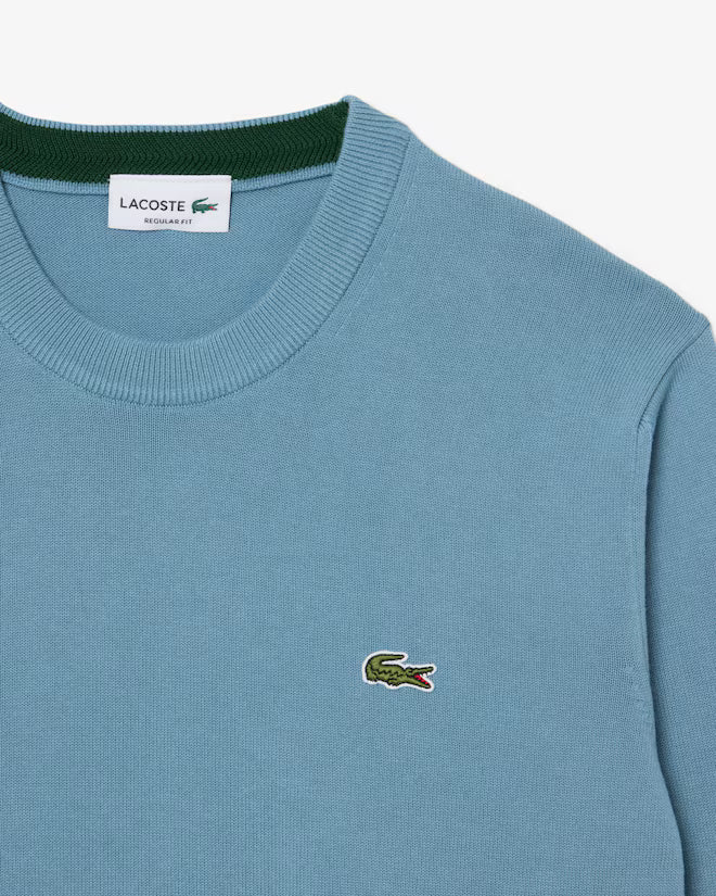 Camisola de Malha com Gola Redonda Lacoste Azul Lacoste
