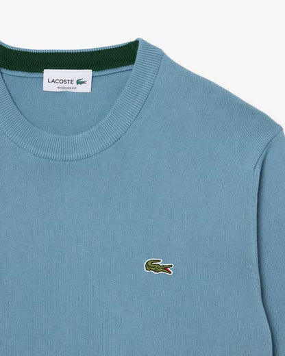 Camisola de Malha com Gola Redonda Lacoste Azul Lacoste