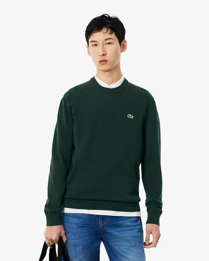 Camisola de Malha com Gola Redonda Lacoste Verde Lacoste