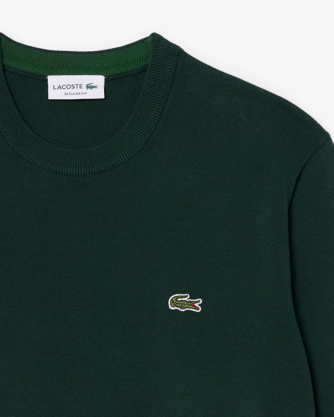 Camisola de Malha com Gola Redonda Lacoste Verde Lacoste