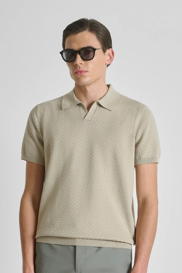 Polo Texturado Antony Morato Bege