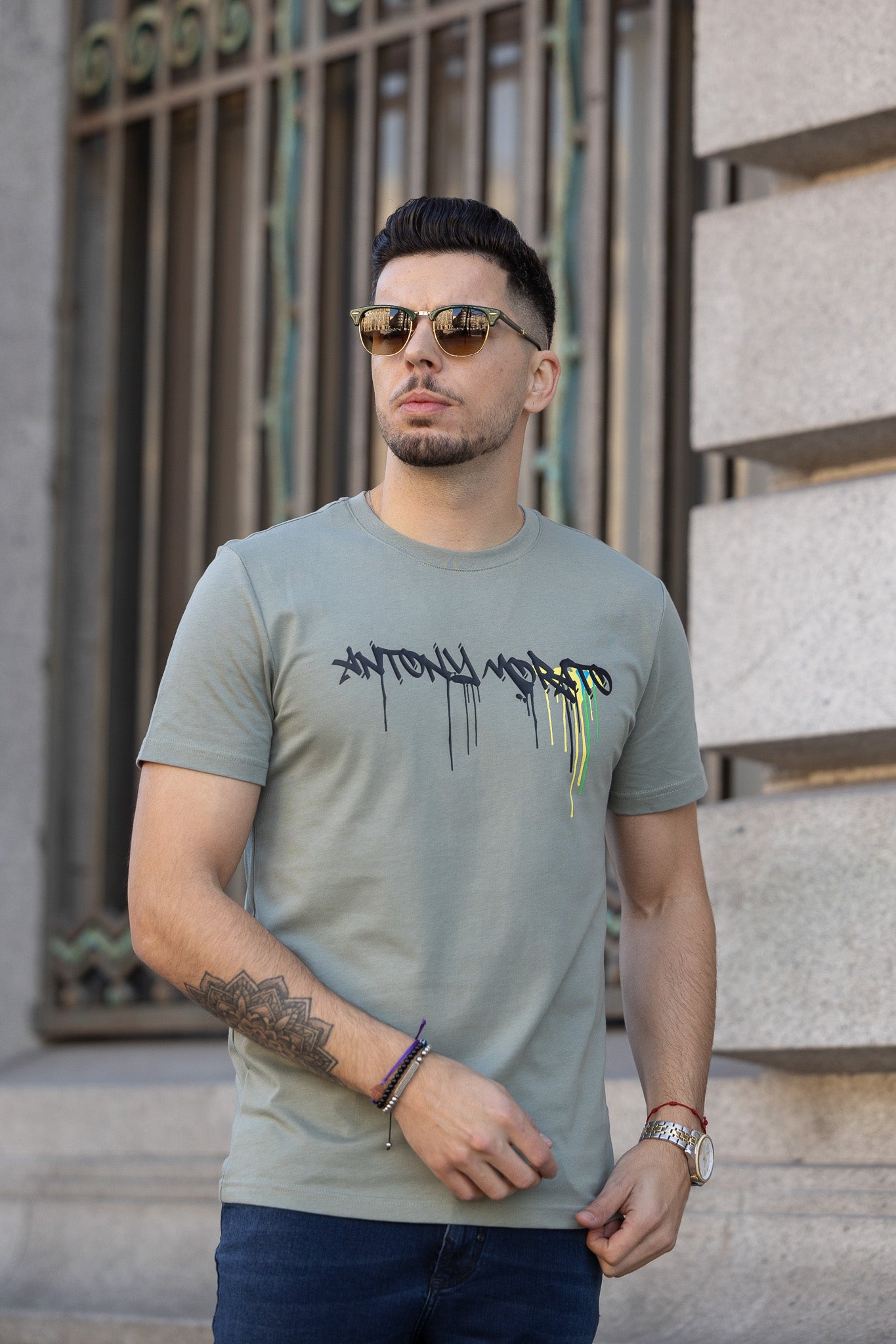 T-shirt Antony Morato MMKS02407 Verde SS24