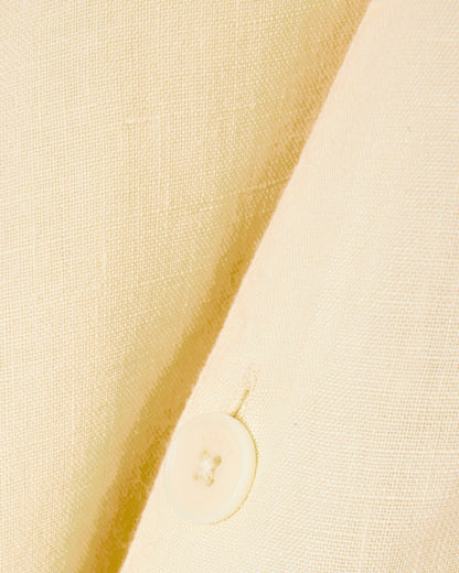 Camisa Manga Curta Relaxed Linho Bege Lacoste