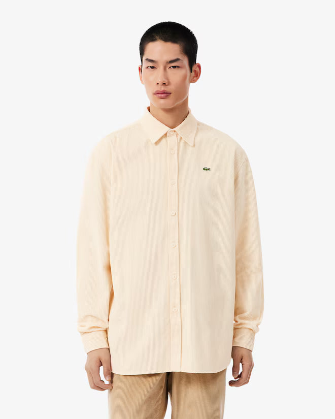 Camisa de Bombazine Lacoste Bege Lacoste