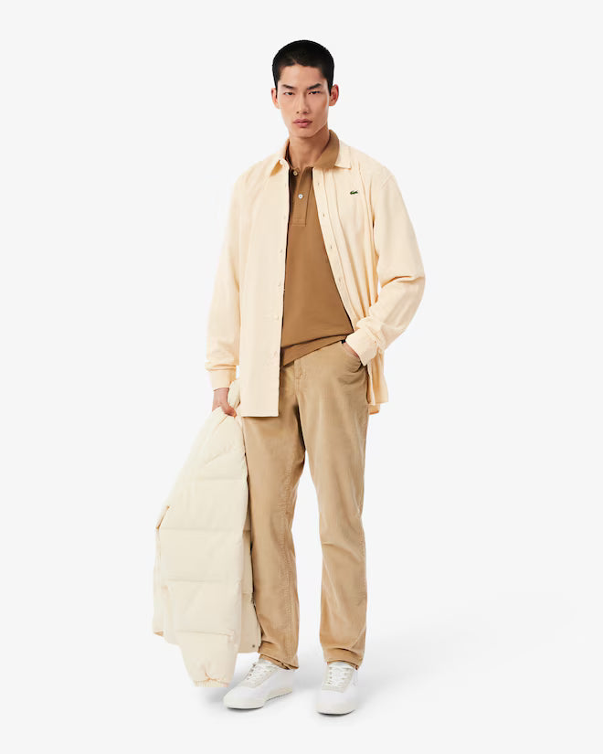 Camisa de Bombazine Lacoste Bege Lacoste