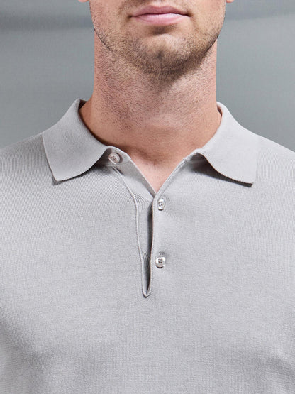 Polo de Manga Comprida Cinza Gianni Lupo SS26 Gianni Lupo