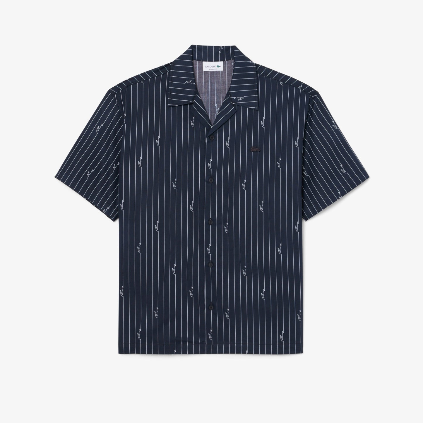 Camisa Azul Estampada Lacoste CH2343 SS26