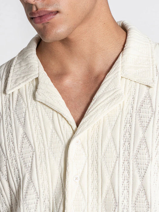 Camisa Bege GiannI Kavanagh SS26