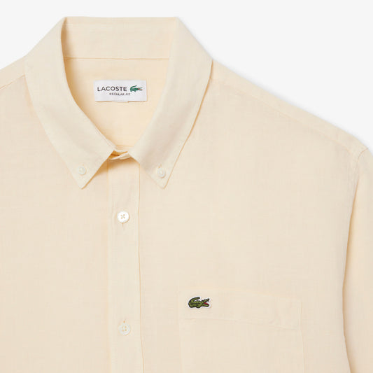 Camisa de Linho Bege Lacoste SS26